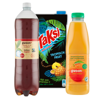Fruit juice, syrup and Icetea