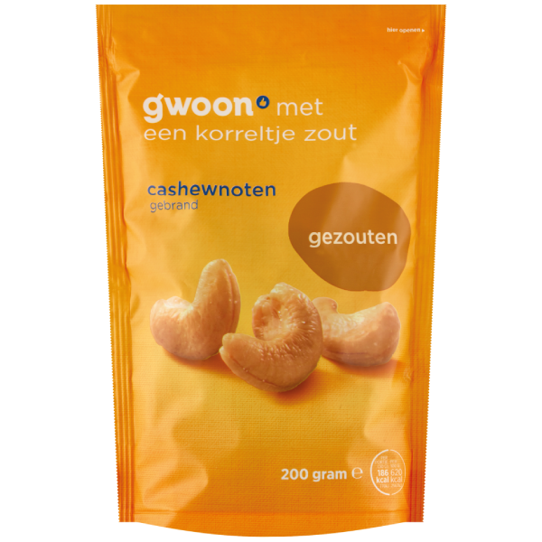 Cashewnoten gezouten